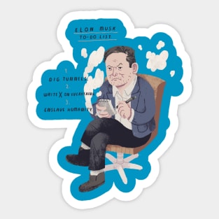 musk to-do list Sticker